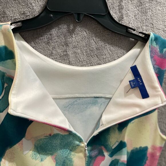 Apt. 9 Sleeveless Brush Stroke Print Dress. Size 6 - Picture 5 of 6